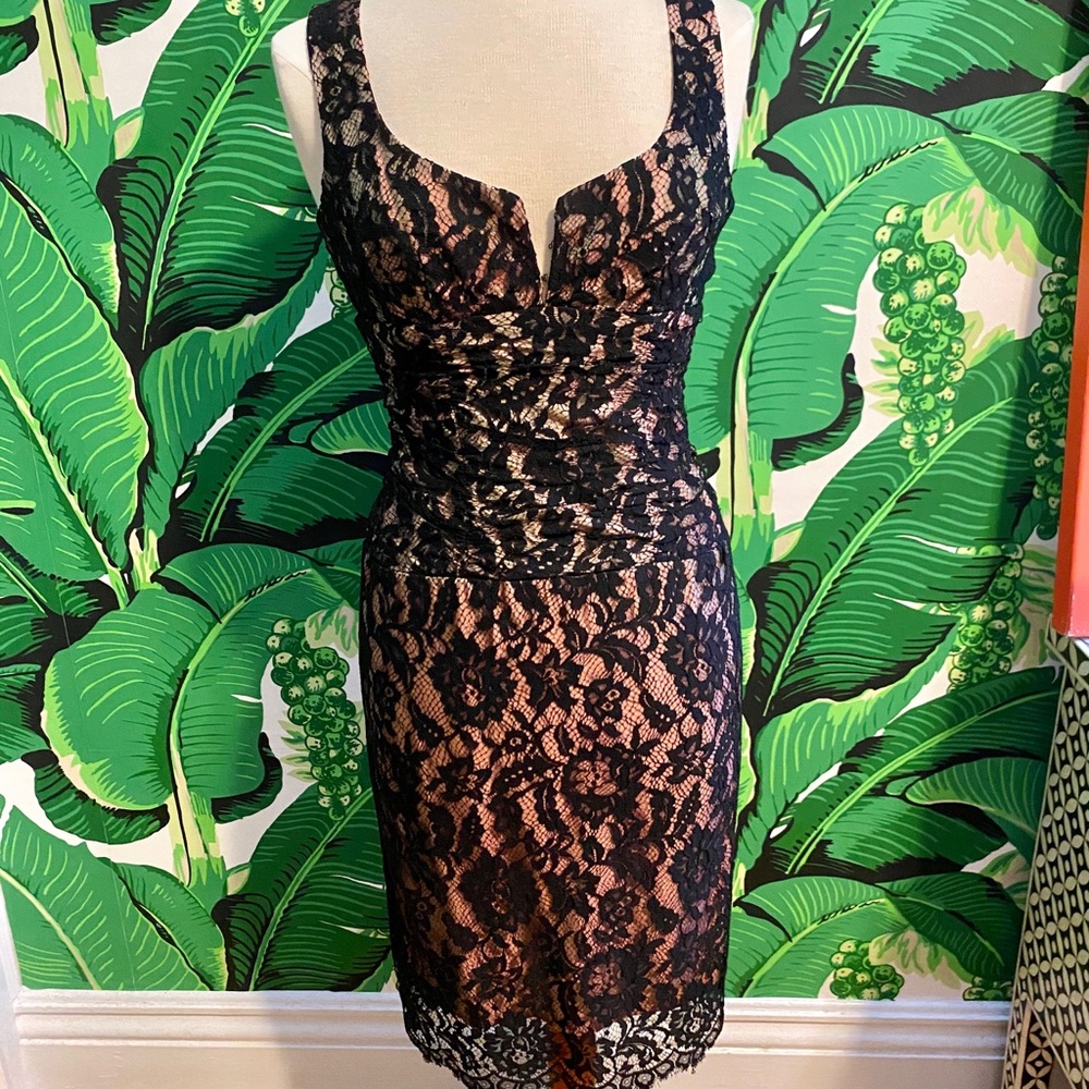 nanette lepore green lace dress Womens Nanette Lepore Green Malachite Lace Mini Shift Dress Sz 8 Bell  Sleeve N